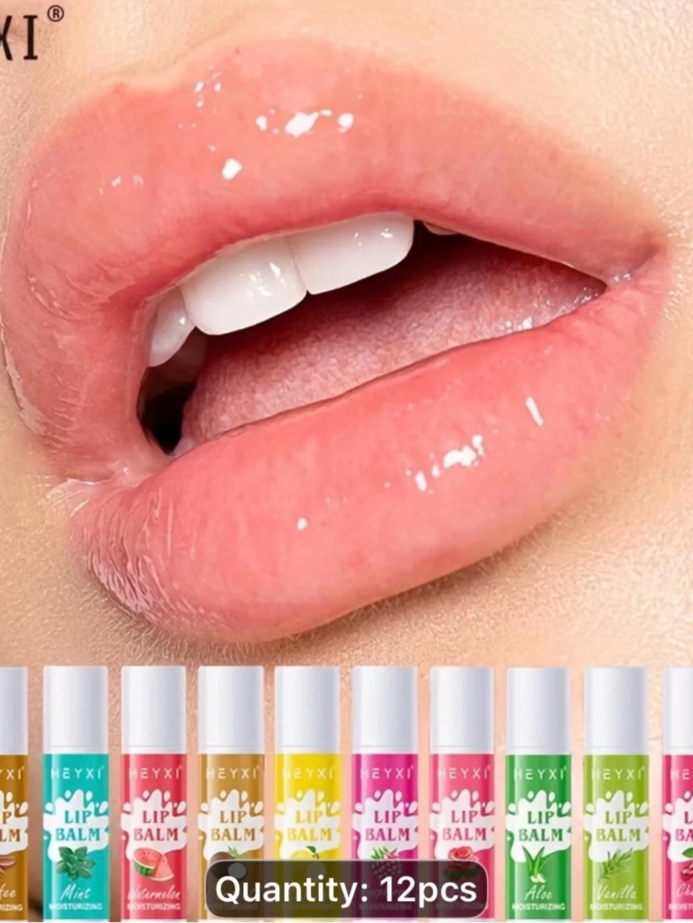 Forever 21 Sheer Glossy Pink Lip Balm Set (12pcs)